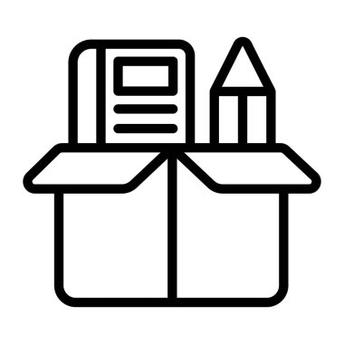 Kırtasiye kutusu vektörü, geometri aksesuarları 