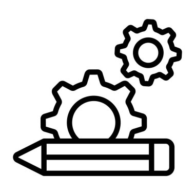 Düzenlenebilir düz biçimdeki yaratıcı geliştirme vektörü 