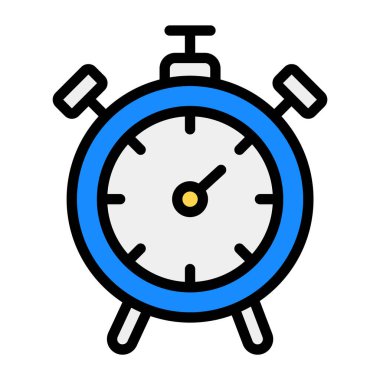 Alarm saatinin düzenlenebilir vektörü, çalan saat