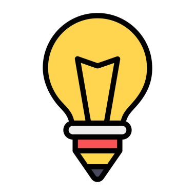 Yaratıcılık kavramı vektörü, düz simge 