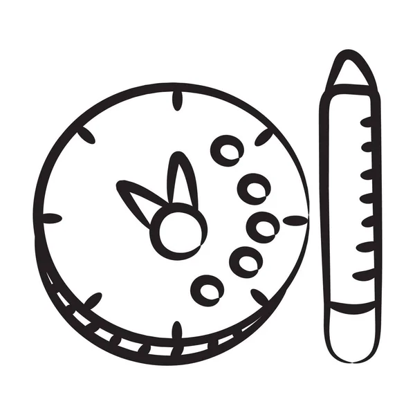 Crayon Avec Horloge Murale Représentant Gestion Temps — Image vectorielle