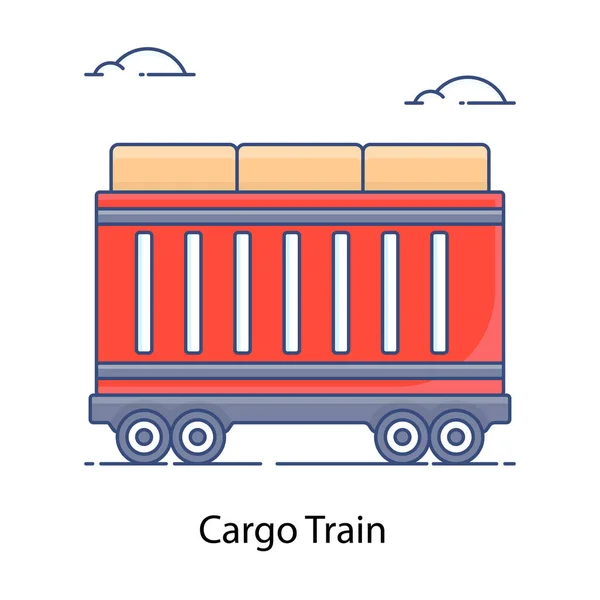 Icono Editable Contenedor Equipaje Concepto Tren Carga — Vector de stock