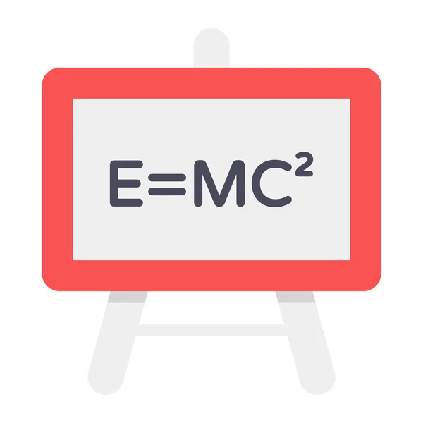 船上的科学等式 可编辑风格的科学讲座 — 图库矢量图片