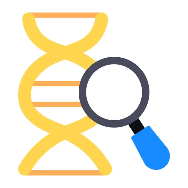 Dna Search Icon Modern Flat Style — Stock Vector