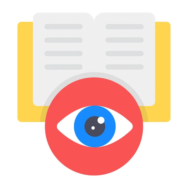 Book Monitoring Icon Eye Book Concept — Stock Vector