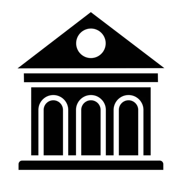 Icono Biblioteca Estilo Plano Editable — Vector de stock