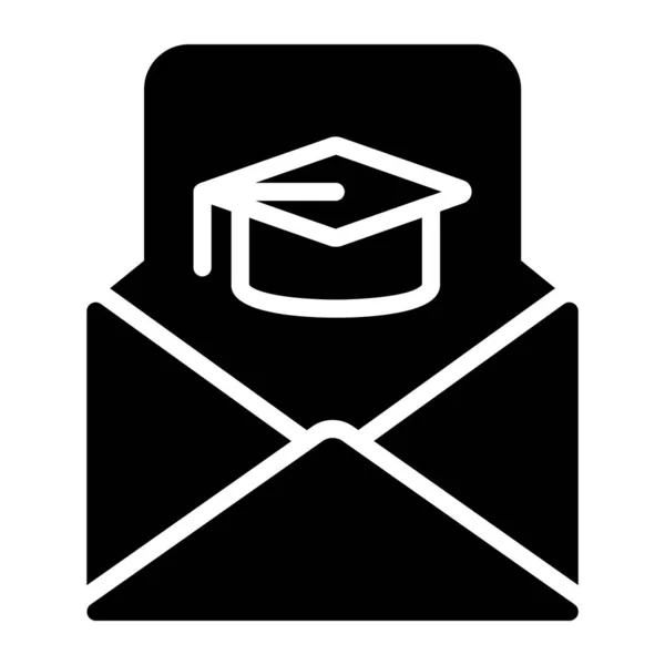 Student Email Vektor Szerkeszthető Stílusban Oktatási Mail — Stock Vector