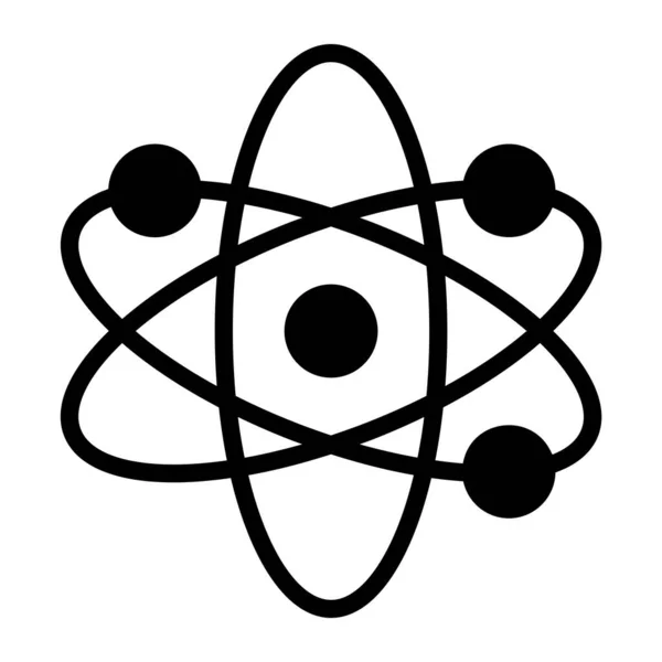 Estilo Vector Plano Física Nuclear Icono Editable — Vector de stock