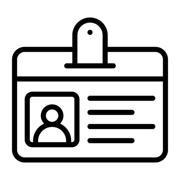 Icono Diseño Tarjeta Identidad Tarjeta Identificación Del Empleado Vector Plano — Vector de stock