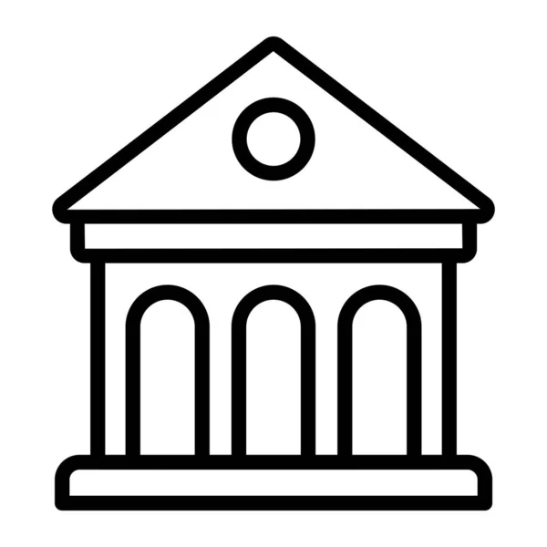 Icono Biblioteca Estilo Plano Editable — Vector de stock