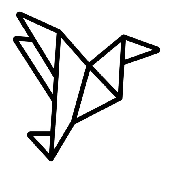 Conception Vectorielle Plate Modifiable Oiseau Origami — Image vectorielle