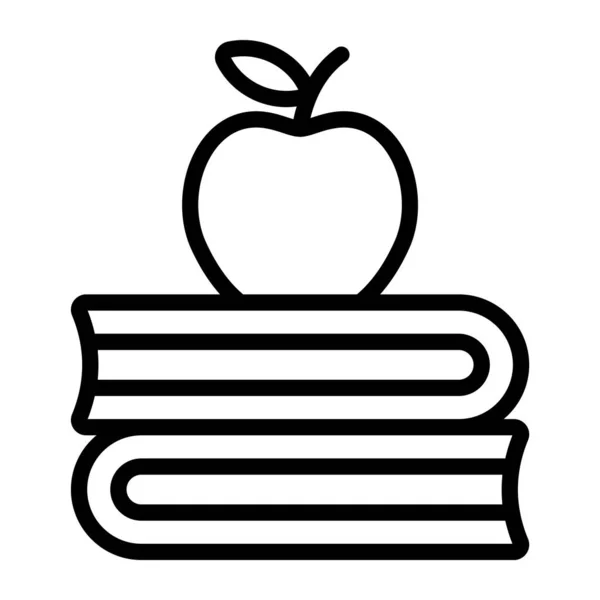 Apple Книзі Здорове Знання Плоский Вектор — стоковий вектор