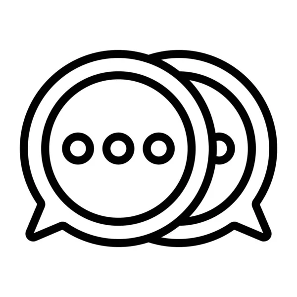 Icona Alla Moda Modificabile Chat Conversazione Online — Vettoriale Stock
