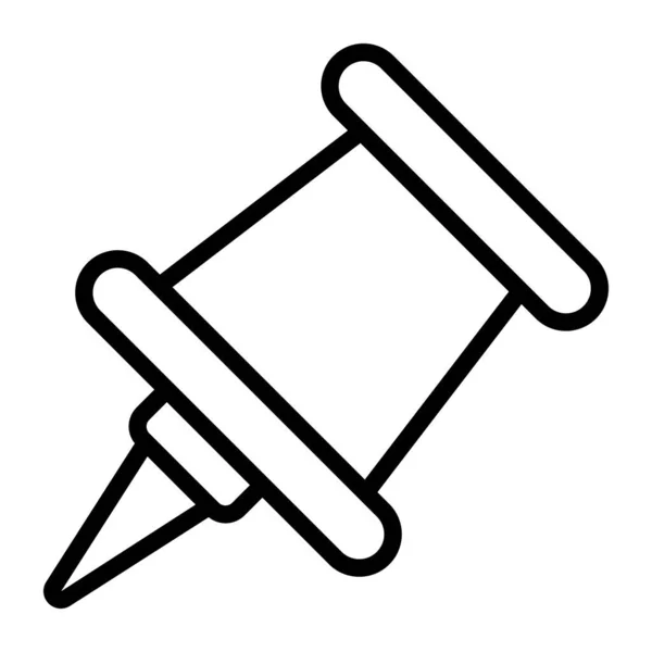 Thumbtack Icon Stil Pushpin — Stockvektor