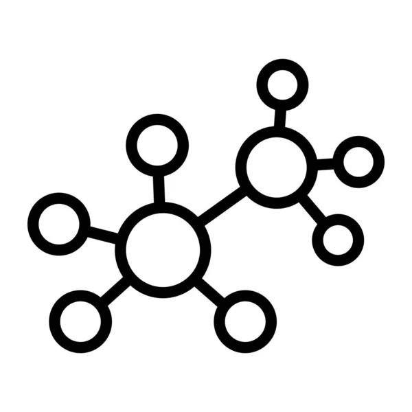 フラットアイコンが結合した分子 — ストックベクタ