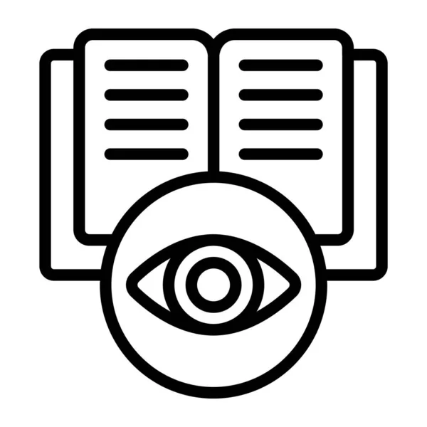 ブックモニターのアイコン ブックコンセプトの目 — ストックベクタ