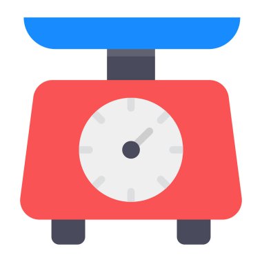 Endüstriyel ağırlık makinesi simgesi tasarımı, trend düz stil vektörü 