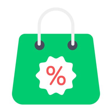 Alışveriş indirimi vektörü, alışveriş torbası yüzdesi 