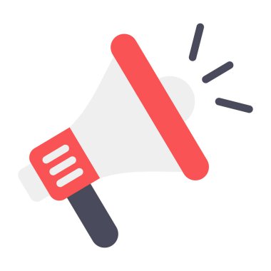 Modern düz stil tanıtım simgesi 