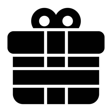 Paketlenmiş kutu vektör biçimi, hediye olarak düzenlenebilir simge 