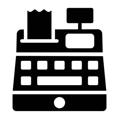 Kasa simgesi düz stil 