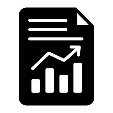 İş dosyası simgesi, büyüme belgesinin trend vektörü