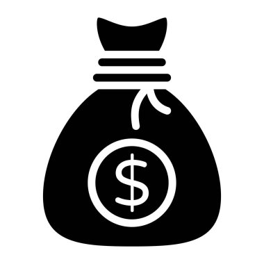 Para çuvalı simgesi modern düz stil 