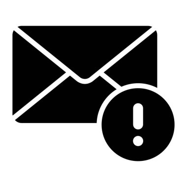 Modern düz tasarımda e- posta hata simgesi 