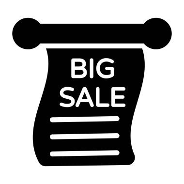 Büyük satışın modaya uygun düz simgesi, düzenlenebilir vektör 