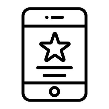 Mobil sıralama, akıllı telefon içinde yıldız 