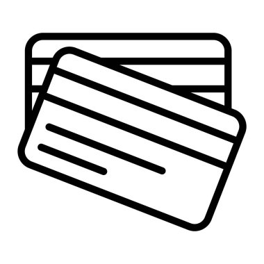 Modern düz stil banka kartlarının simgesi 