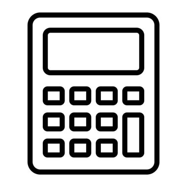 Hesap makinesi simgesi biçimi, makine ekleme vektörü 