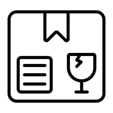 Modern düz stilde kırılgan bir simge 