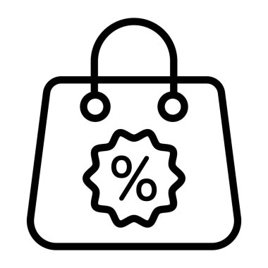 Alışveriş indirimi vektörü, alışveriş torbası yüzdesi 