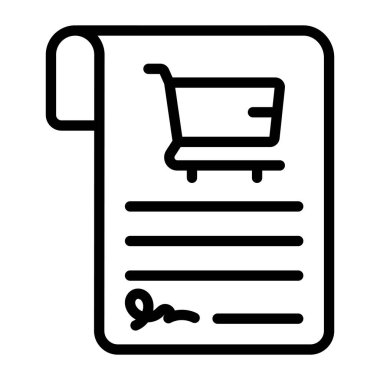 Modern düz stil alışveriş dosyası simgesi 