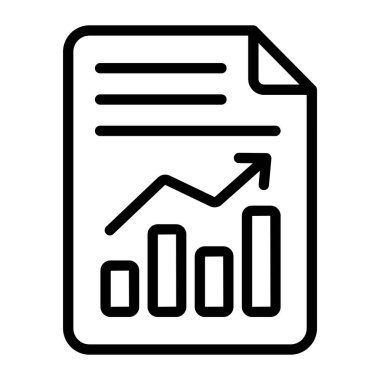İş dosyası simgesi, büyüme belgesinin trend vektörü