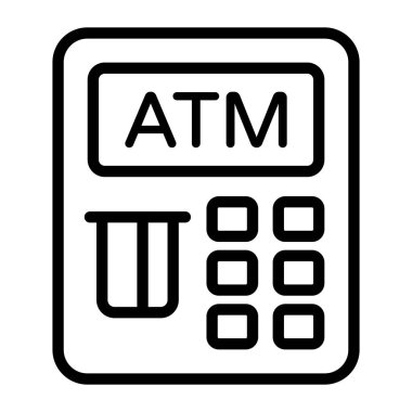 Düzenlenebilir biçimdeki ATM vektörü 