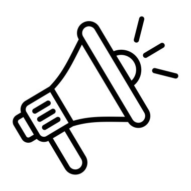 Modern düz stil tanıtım simgesi 