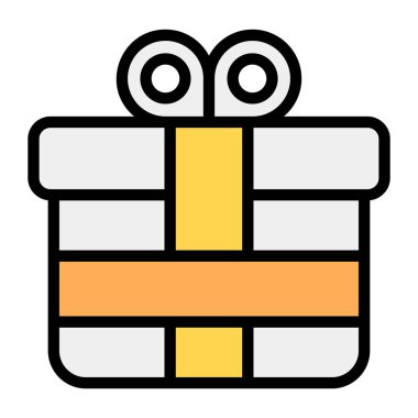 Paketlenmiş kutu vektör biçimi, hediye olarak düzenlenebilir simge 