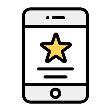 Mobil sıralama, akıllı telefon içinde yıldız 