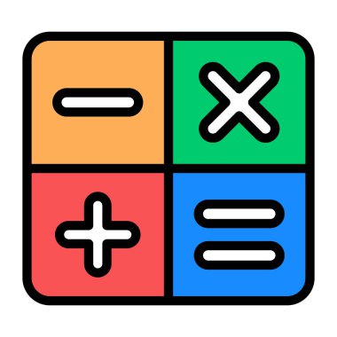 Hesaplama vektörü biçimi, düzenlenebilir simge 