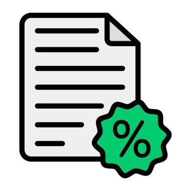 Fatura indirimi vektör biçimi, dosya yüzdesi 