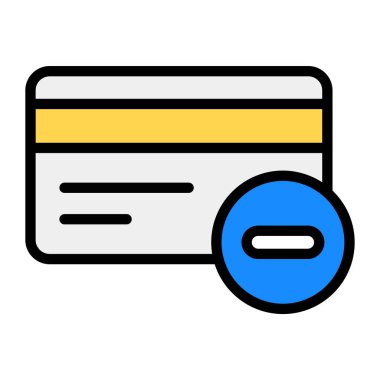 Düzenlenebilir düz biçimli kart blok simgesi 