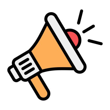 Modern düz stil tanıtım simgesi 