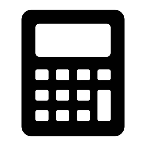 Styl Ikony Kalkulatora Wektor Dodawania Maszyny — Wektor stockowy