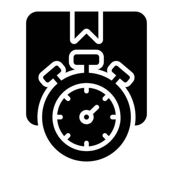 Temps Expédition Style Vectoriel Chronomètre Avec Boîte — Image vectorielle