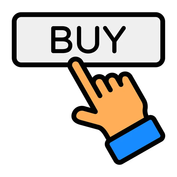 Finger Button Conceptualizing Αγορά Online Διάνυσμα — Διανυσματικό Αρχείο