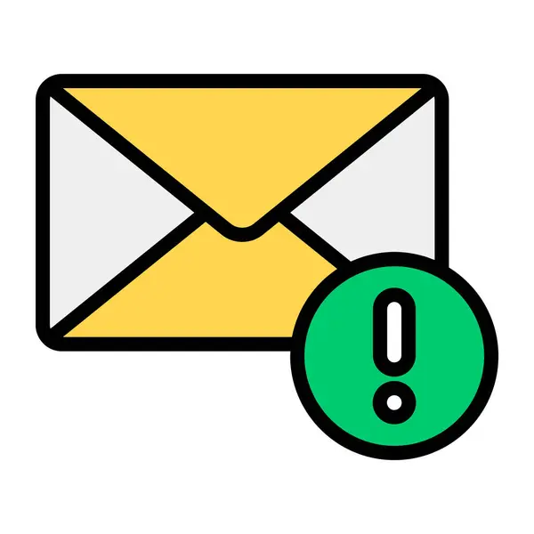 Mail Foutpictogram Modern Plat Ontwerp — Stockvector