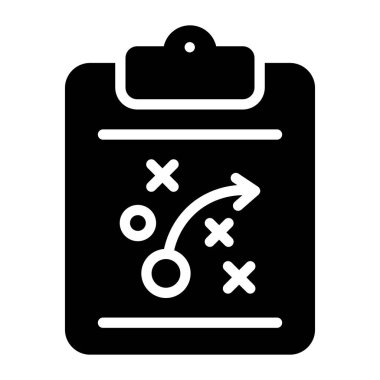 Taktik plan vektör biçimi, oyun planı modern katı tarzda 