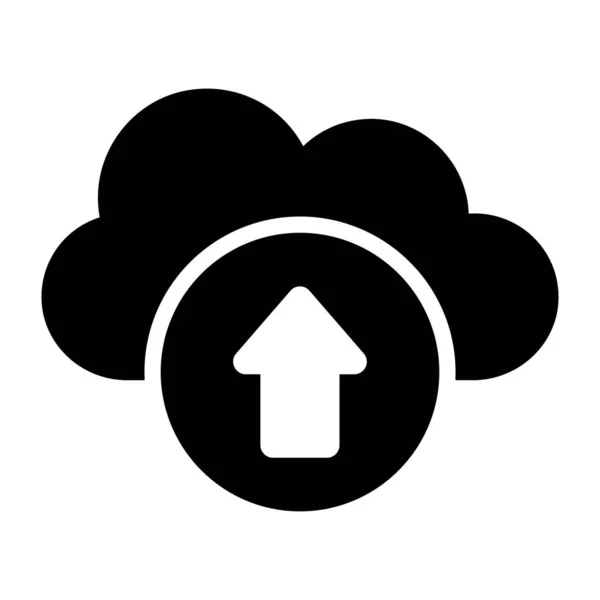 Flecha Ascendente Con Nube Diseño Moda Del Icono Carga Nube — Vector de stock